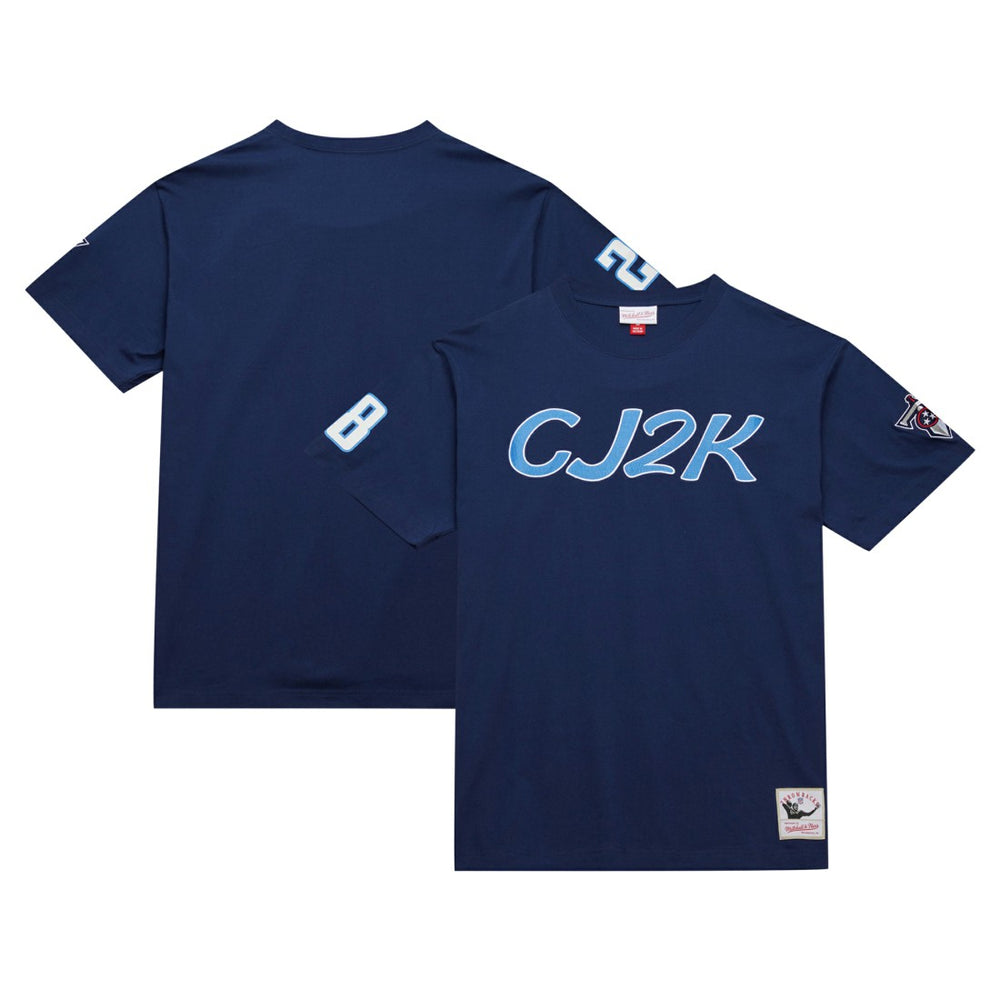 Chris Johnson Tennessee Titans Retired Player Nickname T-Shirt Navy | Mitchell & Ness