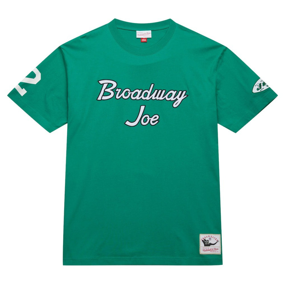 Joe Namath New York Jets Retired Player Nickname T-Shirt Kelly Green | Mitchell & Ness
