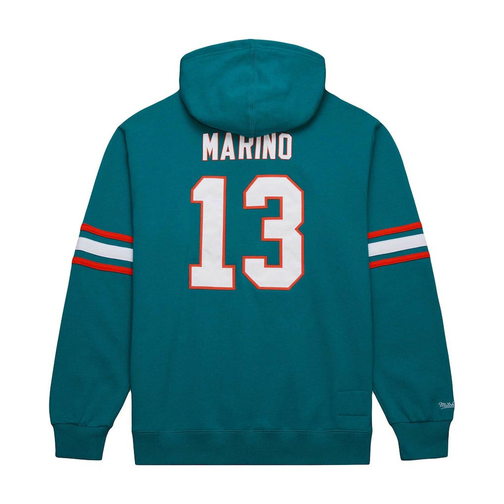 Dan Marino Miami Dolphins Retired Player Name & Number Pullover Hoodie Aqua | Mitchell & Ness