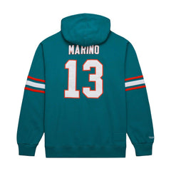 Dan Marino Miami Dolphins Retired Player Name & Number Pullover Hoodie Aqua | Mitchell & Ness