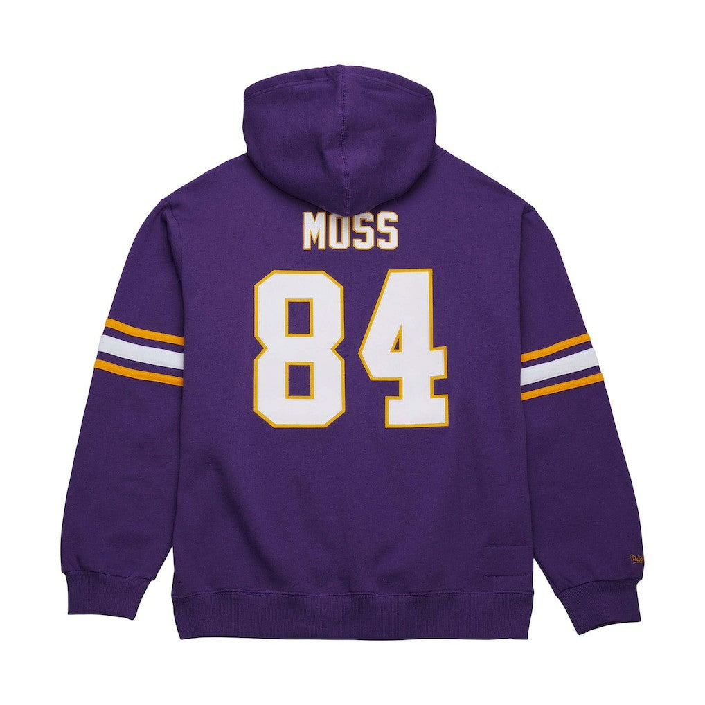 Randy Moss Minnesota Vikings Retired Player Name & Number Pullover Hoodie Purple | Mitchell & Ness