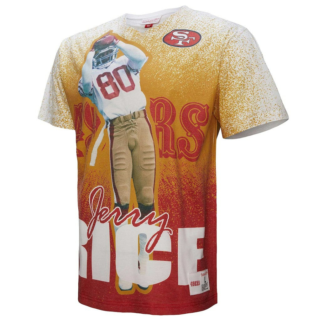 Jerry Rice San Francisco 49ers Burst Retired Player T-Shirt Gray | Mitchell & Ness