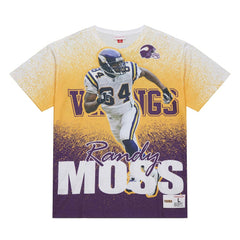 Randy Moss Minnesota Vikings Burst Retired Player T-Shirt Gray | Mitchell & Ness