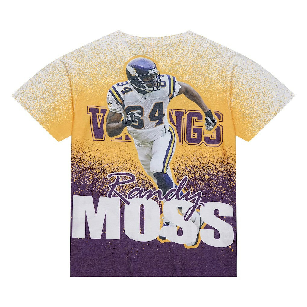 Randy Moss Minnesota Vikings Burst Retired Player T-Shirt Gray | Mitchell & Ness