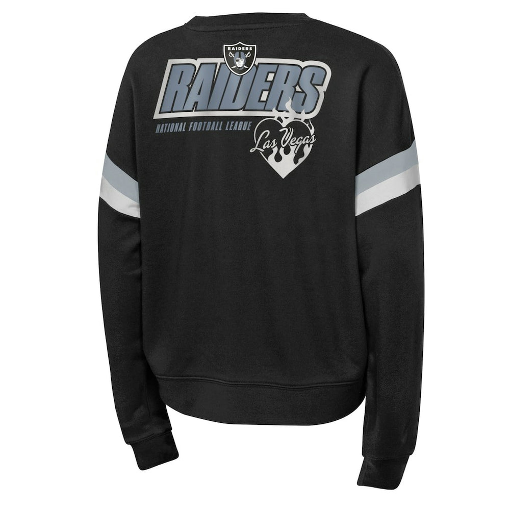Las Vegas Raiders Girls Eternal Love Pullover Sweatshirt Black | NFL