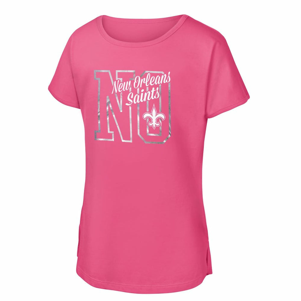 New Orleans Saints Girls Youth Signal Caller Dolman T-Shirt Pink | NFL