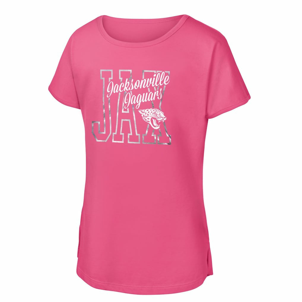 Jacksonville Jaguars Girls Youth Signal Caller Dolman T-Shirt Pink | NFL