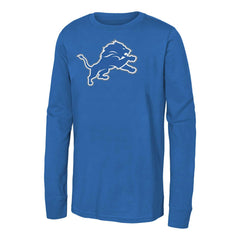 Detroit Lions Youth Primary Logo Long Sleeve T-Shirt Blue | NFL