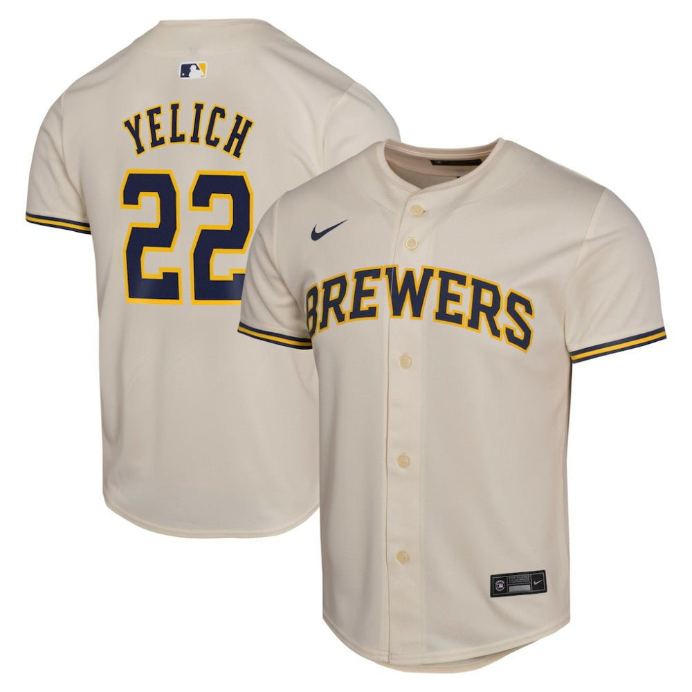 Christian Yelich Milwaukee Brewers Nike Youth Home Game Player Jersey - MLB