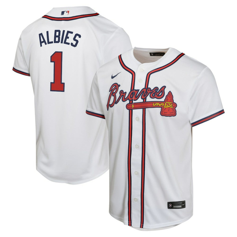Ozzie Albies Atlanta Braves Nike Youth Home Game Player Jersey - MLB