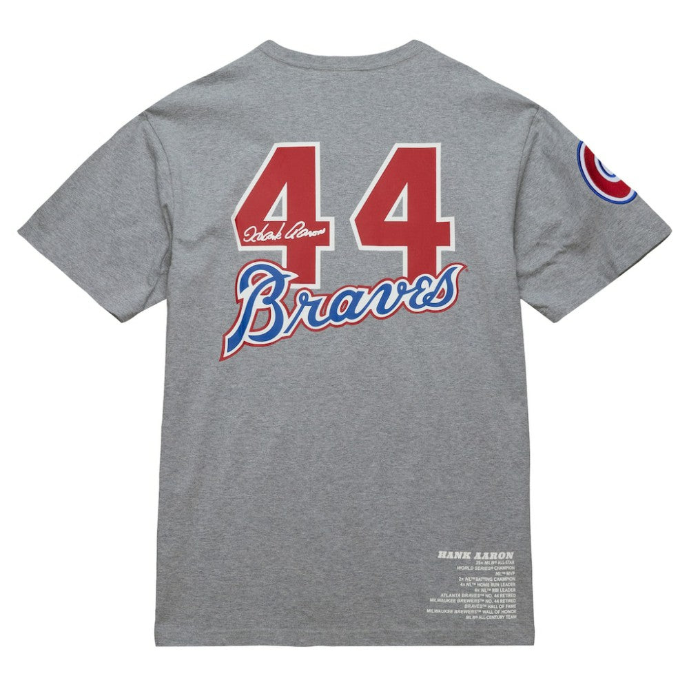 Hank Aaron Atlanta Braves Mitchell & Ness Cooperstown Collection Legends T-Shirt - MLB