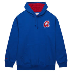 Hank Aaron Atlanta Braves Mitchell & Ness Vintage Logo Name & Number Pullover Hoodie - MLB