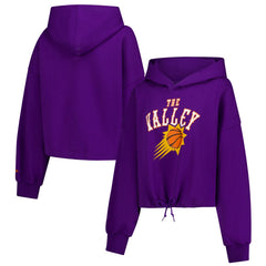 Phoenix Suns Women's 2024/25 City Edition Cropped Pullover Hoodie Purple - NBA