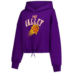 Phoenix Suns Women's 2024/25 City Edition Cropped Pullover Hoodie Purple - NBA