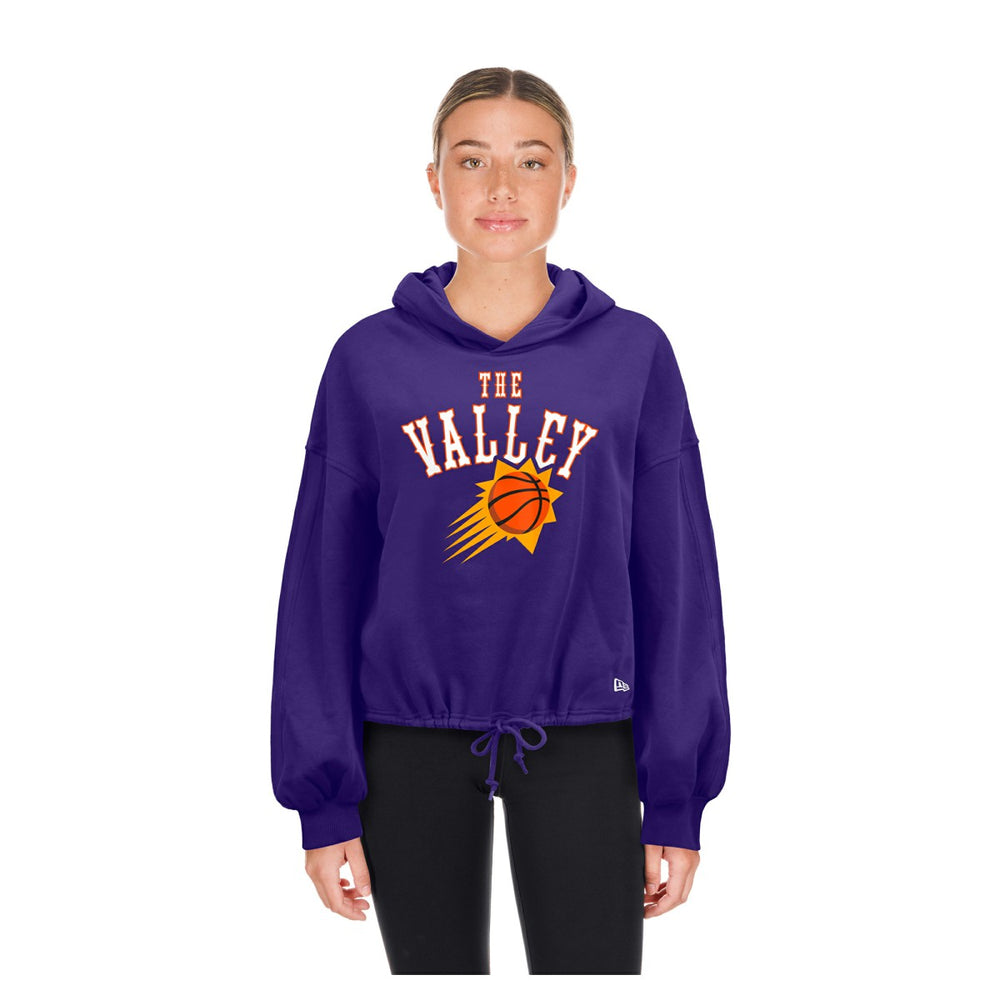 Phoenix Suns Women's 2024/25 City Edition Cropped Pullover Hoodie Purple - NBA