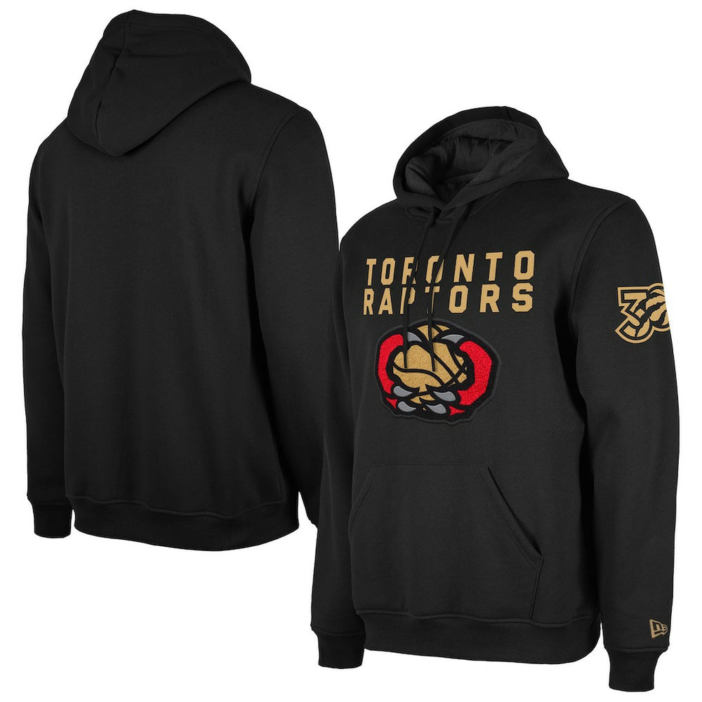 Toronto Raptors 2024/25 City Edition Chenille Heavyweight Pullover Hoodie Black - NBA