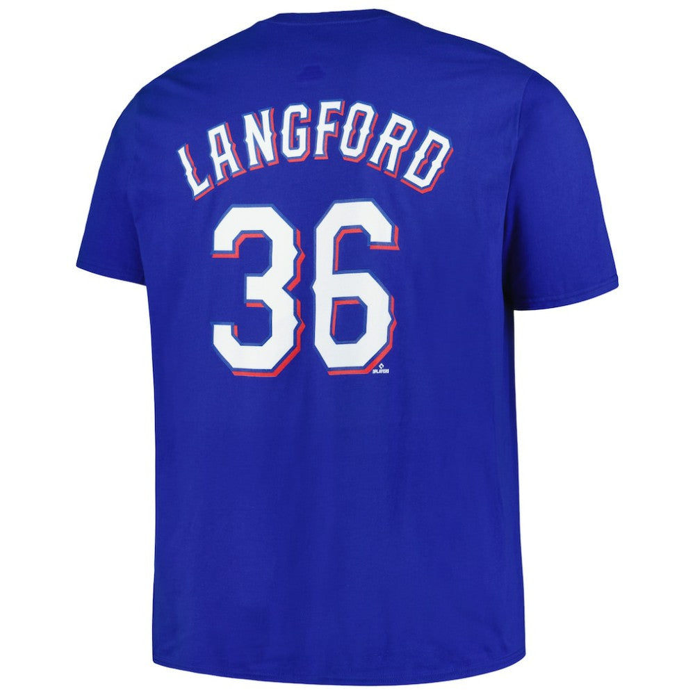 Wyatt Langford Texas Rangers Fanatics Big & Tall Name & Number T-Shirt - MLB