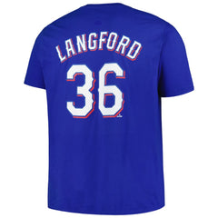 Wyatt Langford Texas Rangers Fanatics Big & Tall Name & Number T-Shirt - MLB