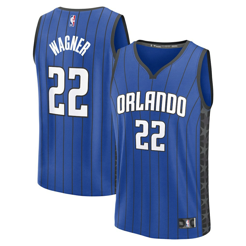 Franz Wagner Orlando Magic Fast Break Replica Player Jersey Statement Edition Blue - NBA