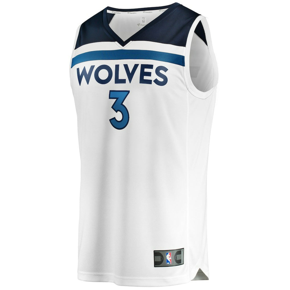Jaden McDaniels Minnesota Timberwolves Fast Break Replica Player Jersey Association Edition White - NBA