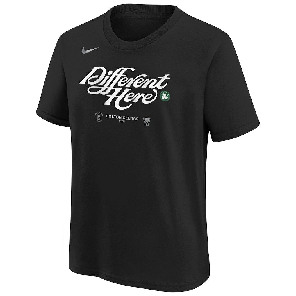 Boston Celtics Youth 2024 NBA Playoffs Mantra T-Shirt Black - NBA