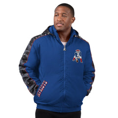 New England Patriots Starter Thursday Night Gridiron Full-Zip Hoodie Jacket Navy | NFL