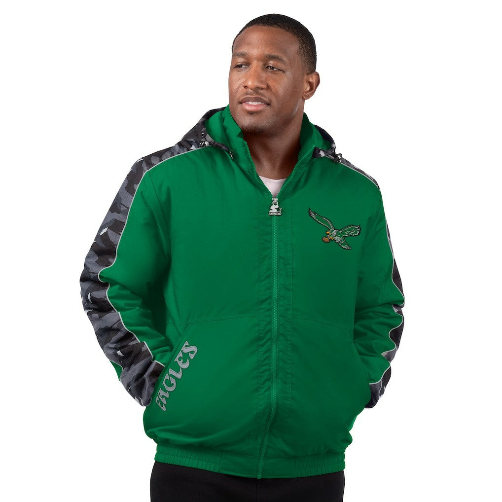 Philadelphia Eagles Starter Thursday Night Gridiron Full-Zip Hoodie Jacket Kelly Green | NFL