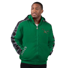 Philadelphia Eagles Starter Thursday Night Gridiron Full-Zip Hoodie Jacket Kelly Green | NFL