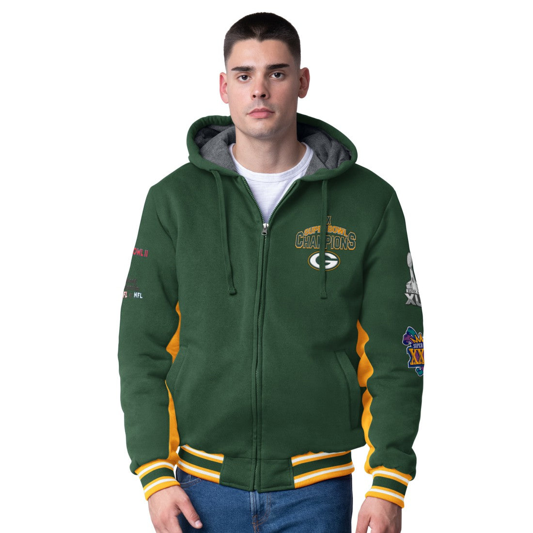 Green Bay Packers G-III Extreme No Huddle Commemorative Full-Zip Hoodie Jacket Green | NFL