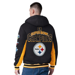 Pittsburgh Steelers G-III Extreme No Huddle Commemorative Full-Zip Hoodie Jacket Black | NFL