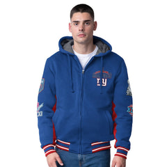 New York Giants G-III Extreme No Huddle Commemorative Full-Zip Hoodie Jacket Royal | NFL