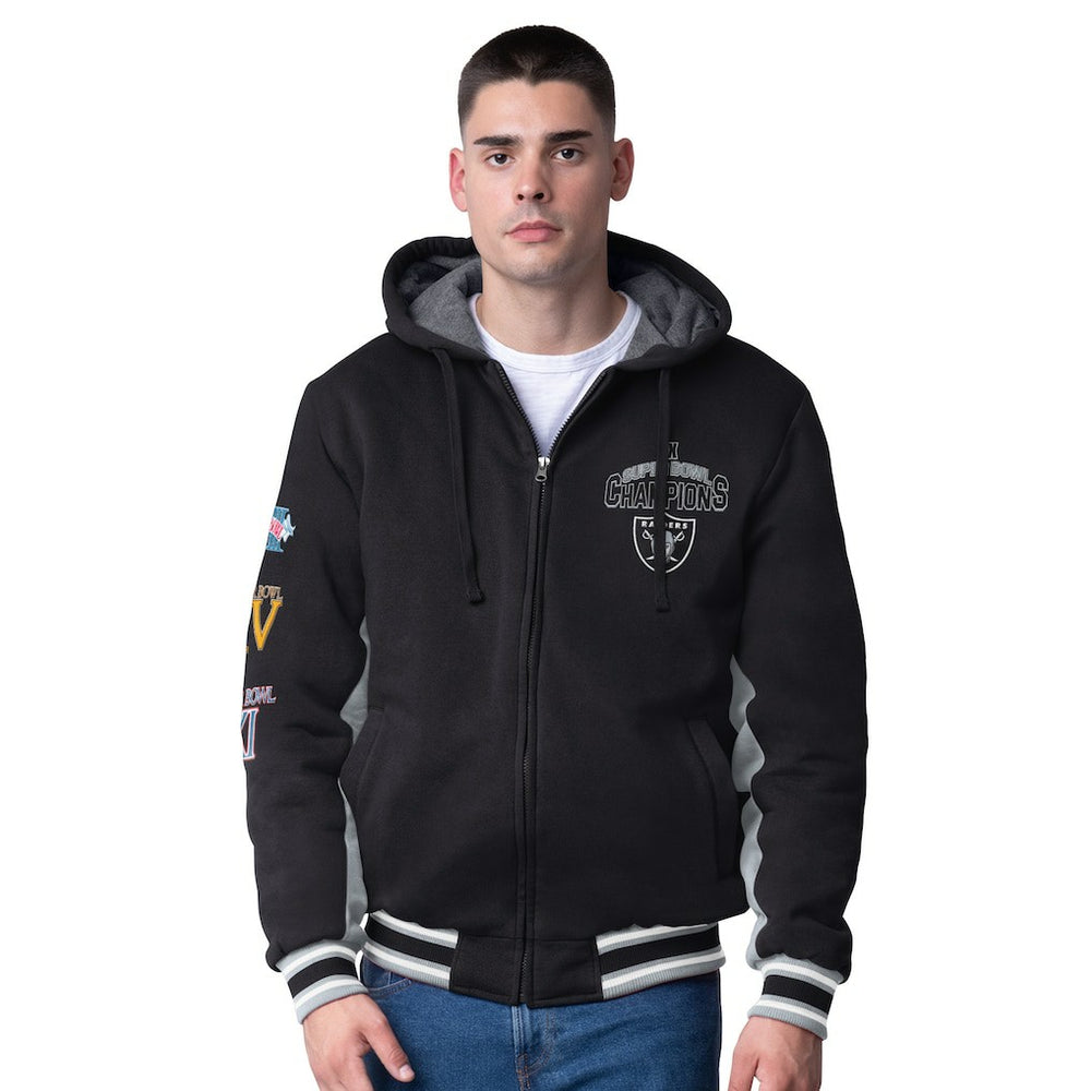 Las Vegas Raiders G-III Extreme No Huddle Commemorative Full-Zip Hoodie Jacket Black | NFL