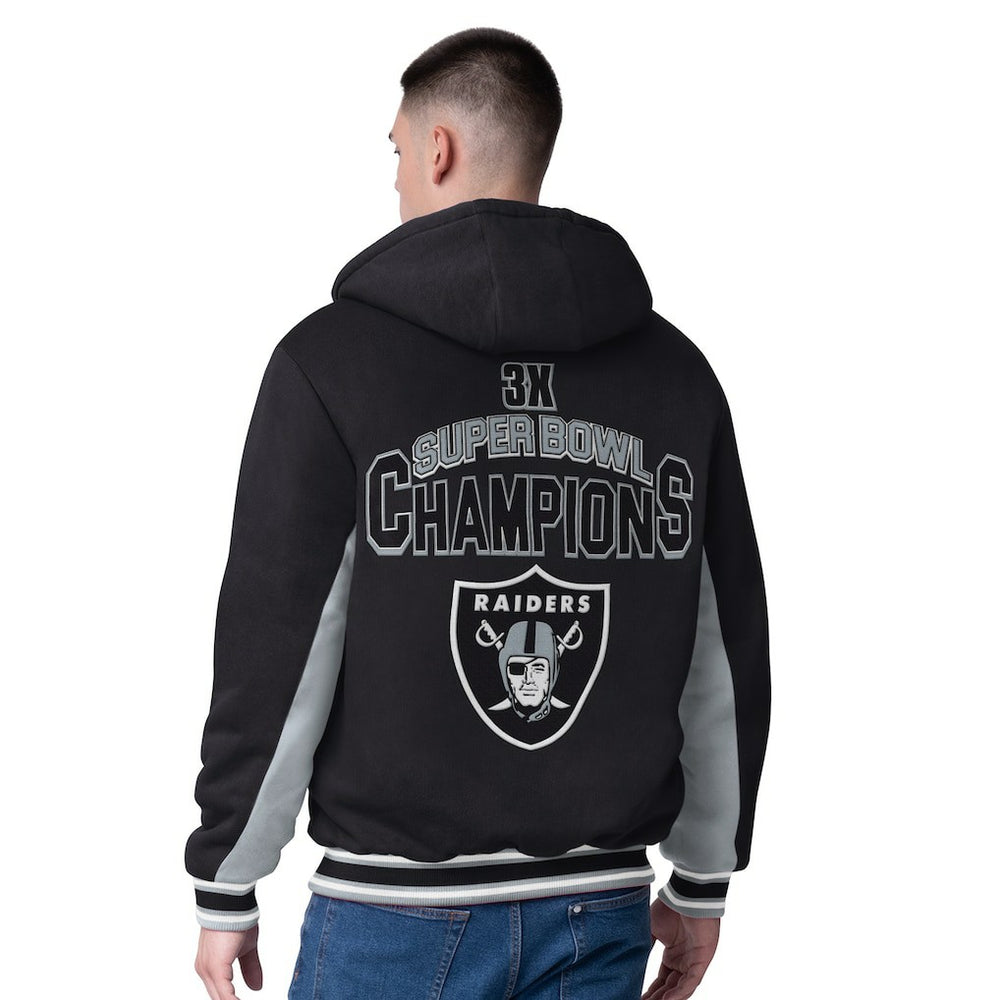 Las Vegas Raiders G-III Extreme No Huddle Commemorative Full-Zip Hoodie Jacket Black | NFL
