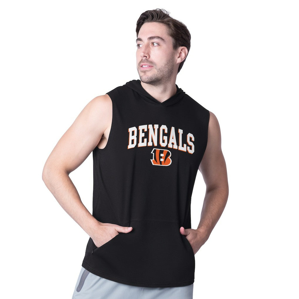 Cincinnati Bengals MSX by Michael Strahan Action Sleeveless Pullover Hoodie Black | NFL