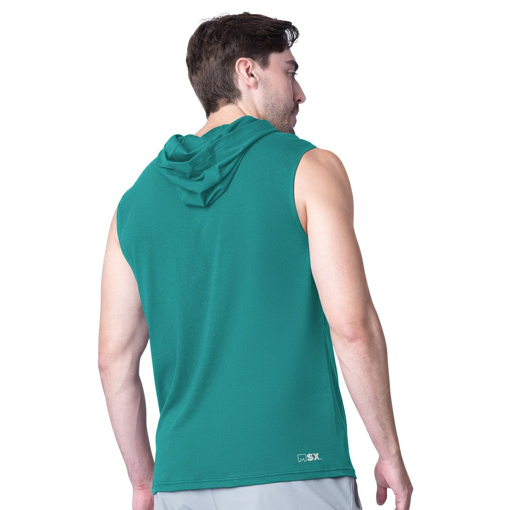 Miami Dolphins MSX by Michael Strahan Action Sleeveless Pullover Hoodie Aqua | NFL