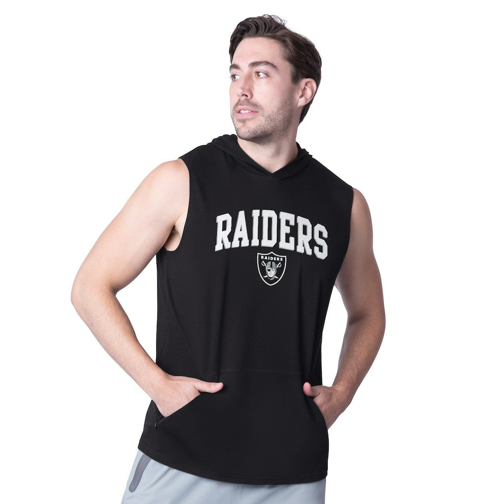 Las Vegas Raiders MSX by Michael Strahan Action Sleeveless Pullover Hoodie Black | NFL