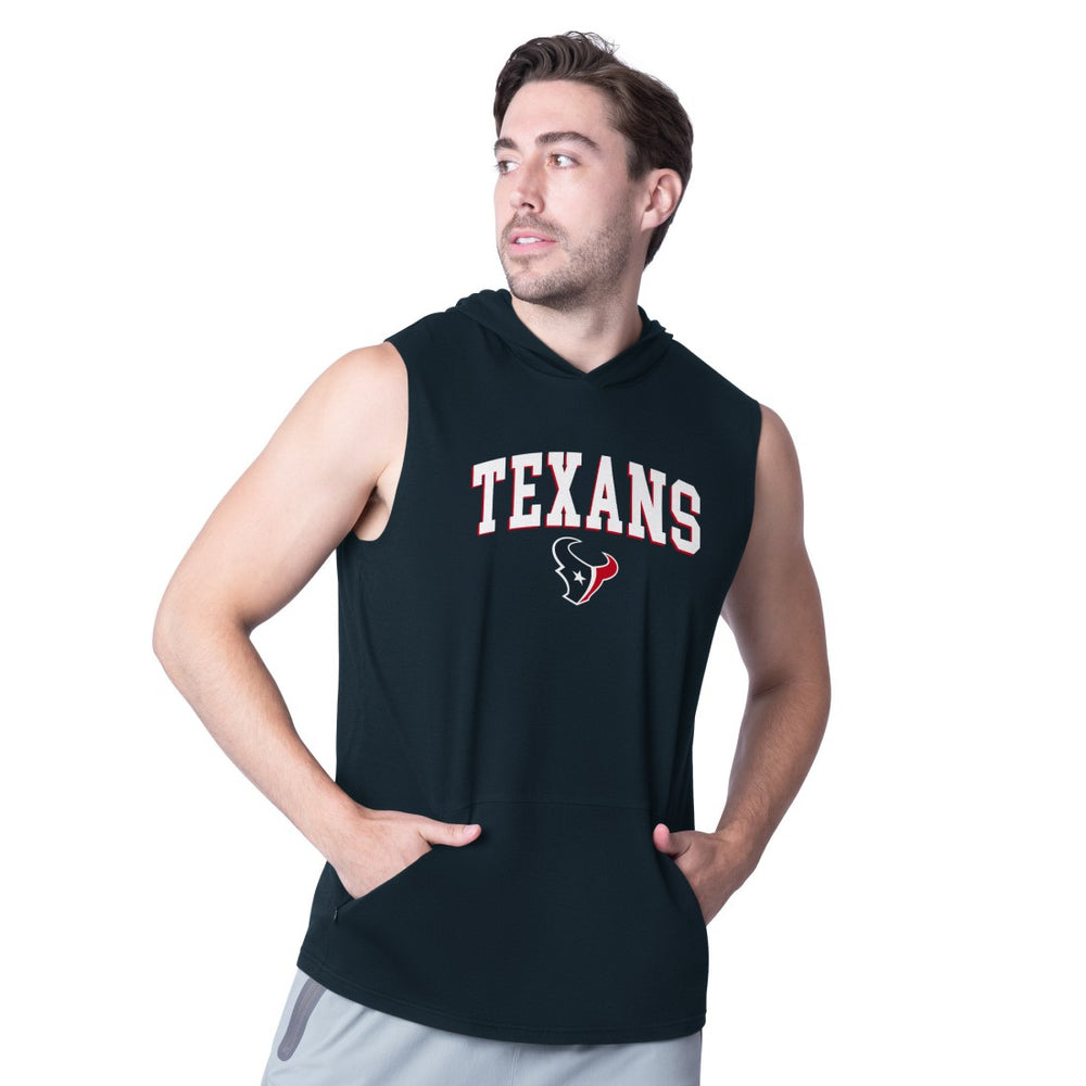 Houston Texans MSX by Michael Strahan Action Sleeveless Pullover Hoodie Navy | NFL