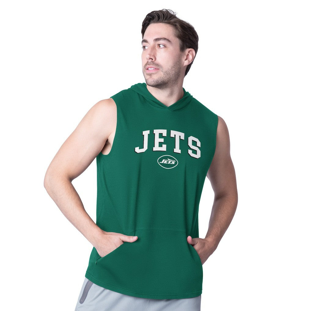 New York Jets MSX by Michael Strahan Action Sleeveless Pullover Hoodie Green | NFL