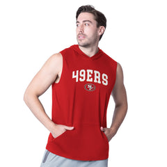 San Francisco 49ers MSX by Michael Strahan Action Sleeveless Pullover Hoodie Scarlet | NFL