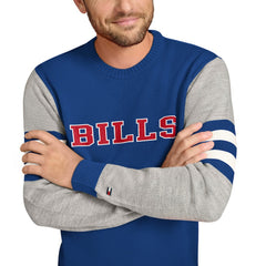 Buffalo Bills Tommy Hilfiger Acrylic Crewneck Pullover Sweater Royal/Heather Gray | NFL