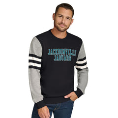 Jacksonville Jaguars Tommy Hilfiger Acrylic Crewneck Pullover Sweater Black/Heather Gray | NFL