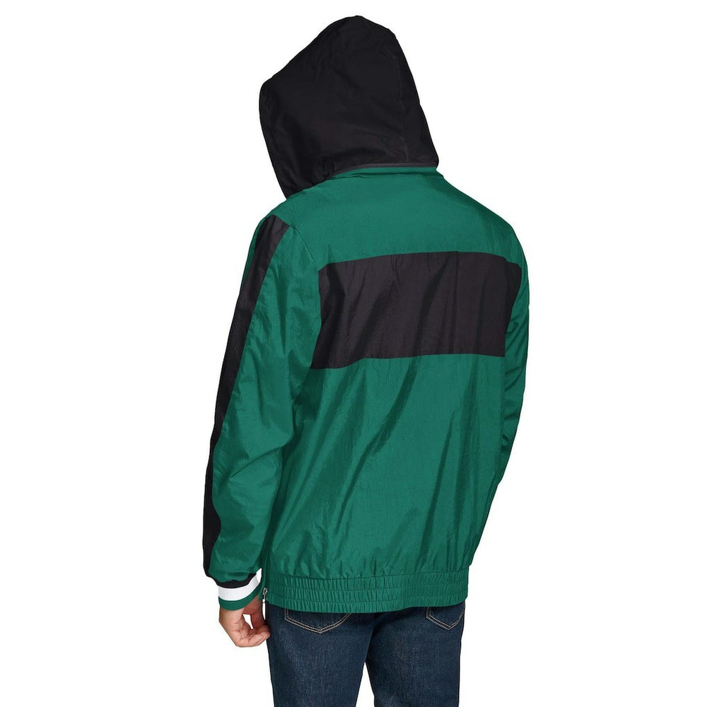 New York Jets Tommy Hilfiger Gael Lightweight Half-Zip Hoodie Jacket Green | NFL
