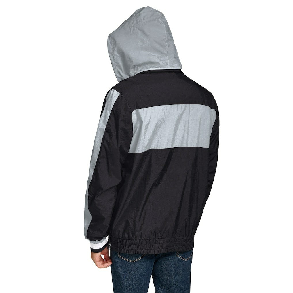 Las Vegas Raiders Tommy Hilfiger Gael Lightweight Half-Zip Hoodie Jacket Black | NFL