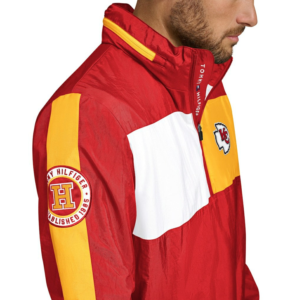 Kansas City Chiefs Tommy Hilfiger Gael Lightweight Half-Zip Hoodie Jacket Red | NFL