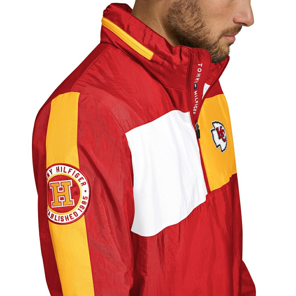 Kansas City Chiefs Tommy Hilfiger Gael Lightweight Half-Zip Hoodie Jacket Red | NFL