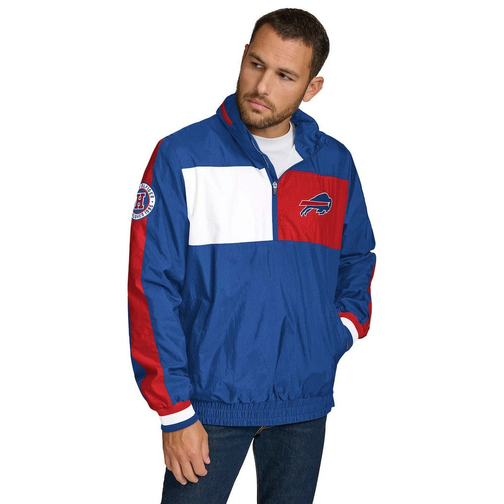 Buffalo Bills Tommy Hilfiger Gael Lightweight Half-Zip Hoodie Jacket Royal | NFL
