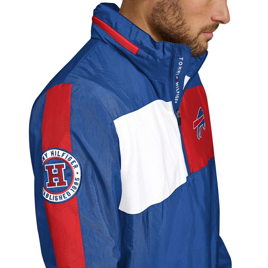 Buffalo Bills Tommy Hilfiger Gael Lightweight Half-Zip Hoodie Jacket Royal | NFL