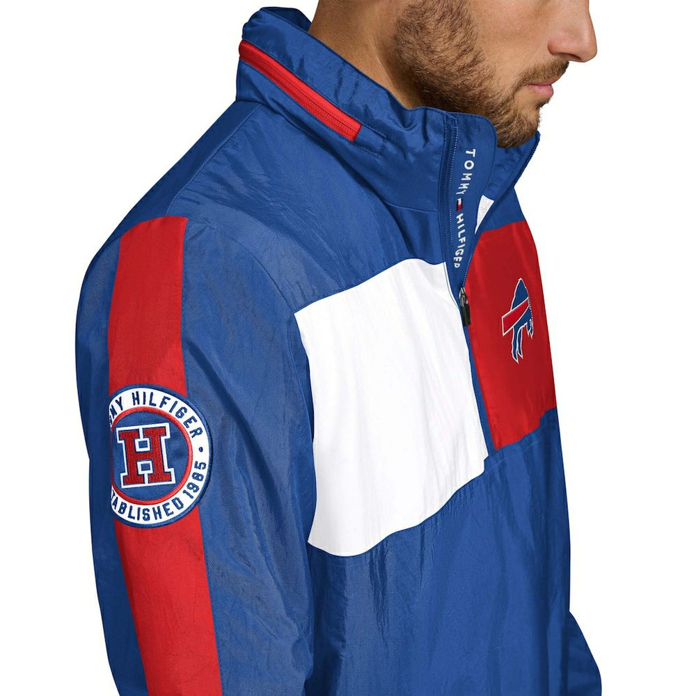 Buffalo Bills Tommy Hilfiger Gael Lightweight Half-Zip Hoodie Jacket Royal | NFL