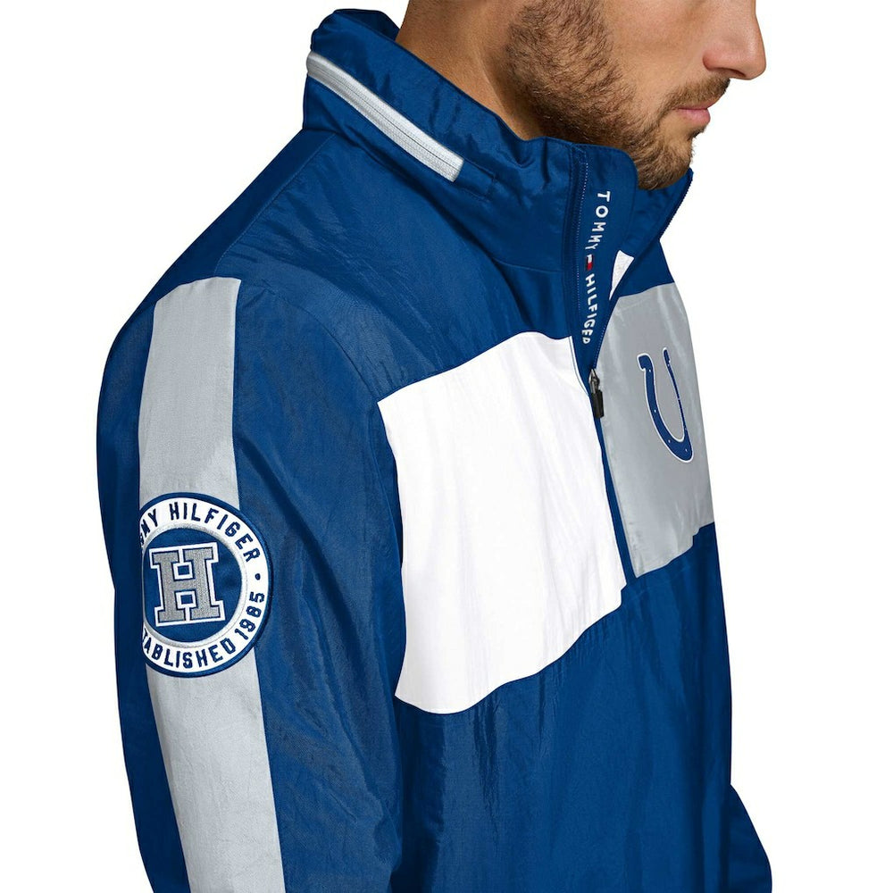 Indianapolis Colts Tommy Hilfiger Gael Lightweight Half-Zip Pullover Hoodie Jacket Royal | NFL