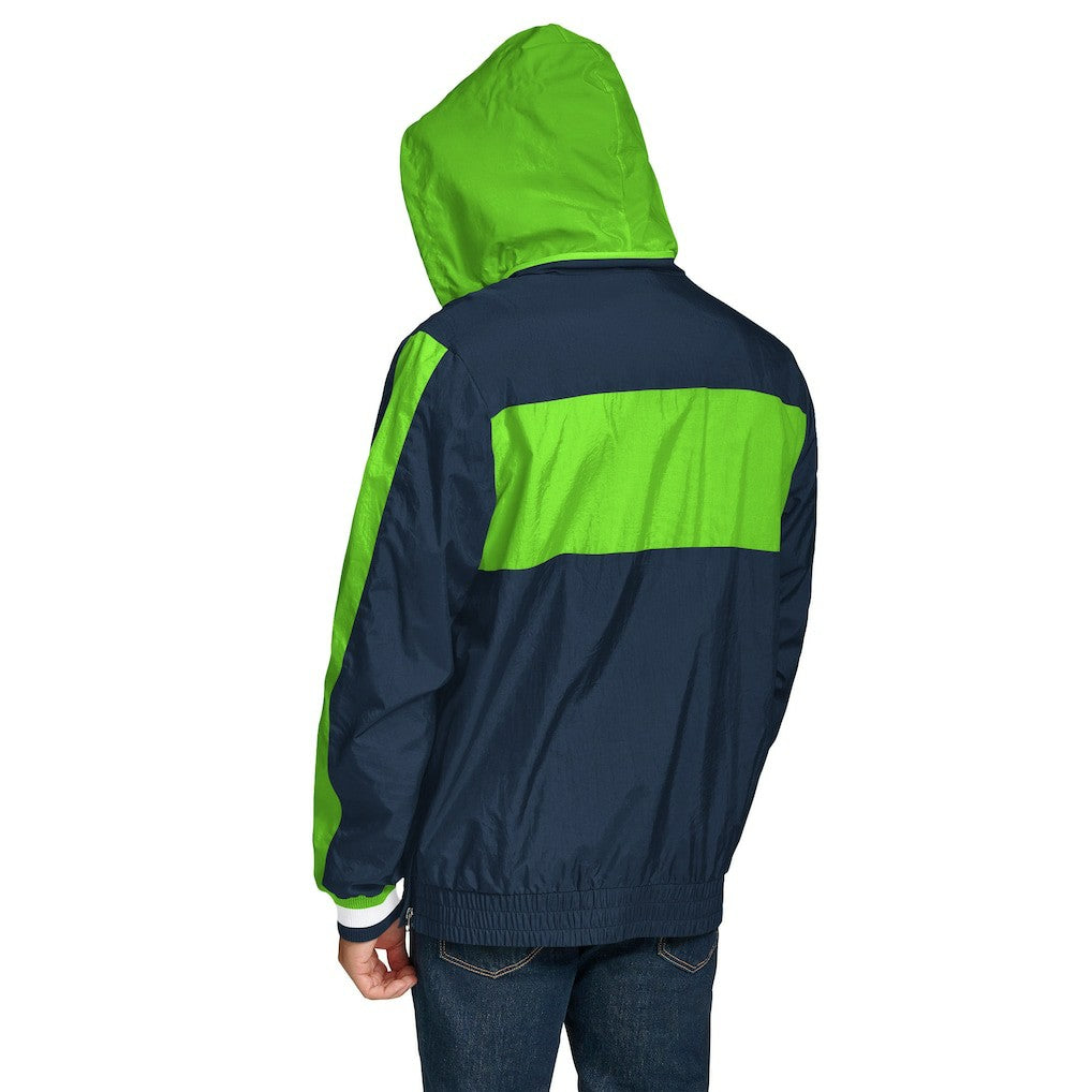 Seattle Seahawks Tommy Hilfiger Gael Lightweight Half-Zip Pullover Hoodie Jacket College Navy | NFL